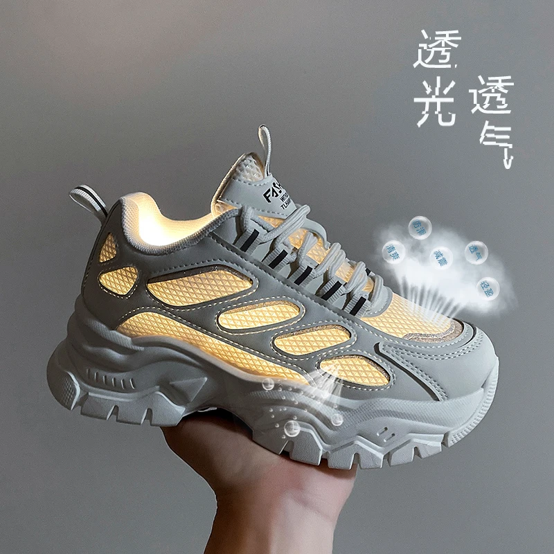 品牌女鞋春季新款老爹鞋