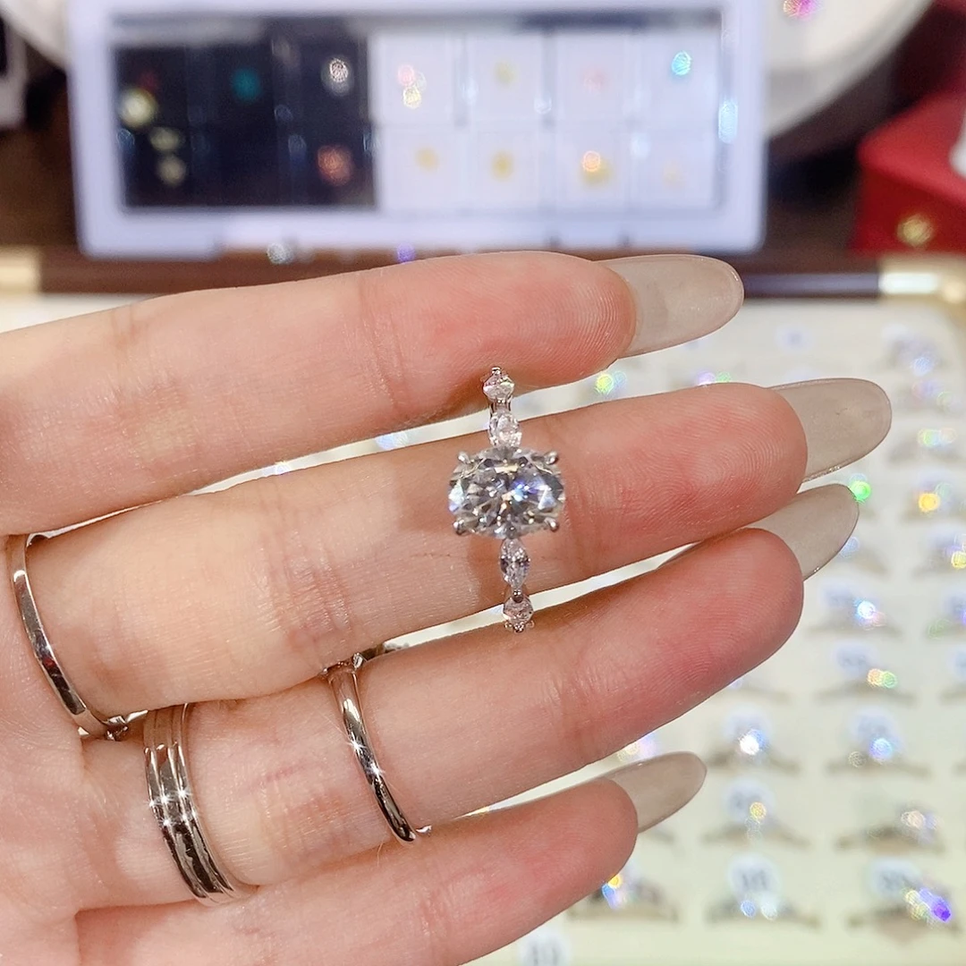 ****925银合成碳硅石辛德瑞拉16