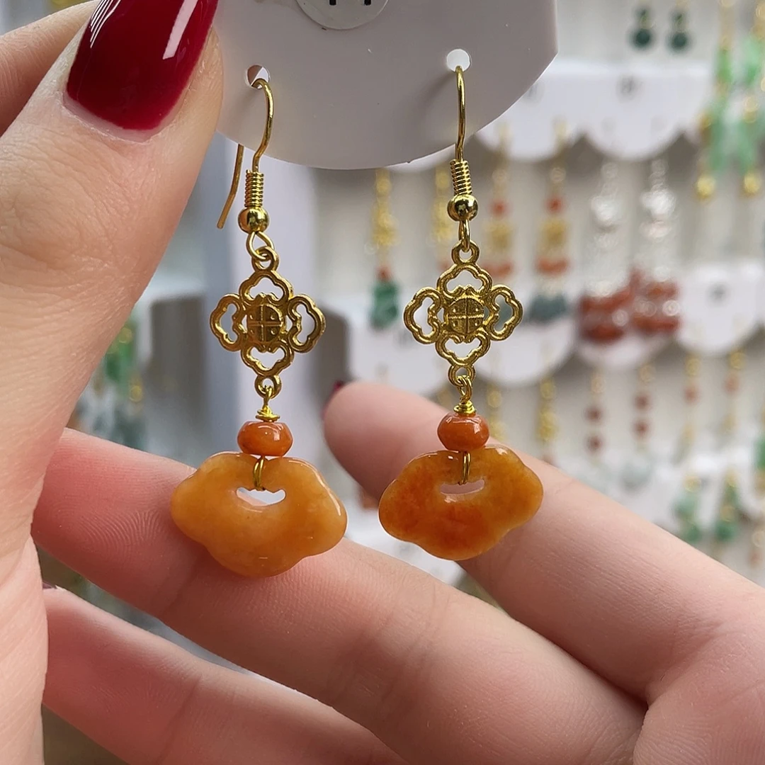 我***。翡翠未镶嵌耳饰41