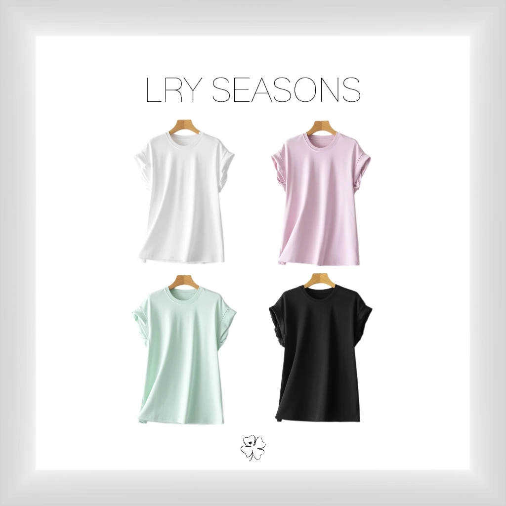 LRY SEASONS |极简风宽松型透气短袖T恤圆领25056