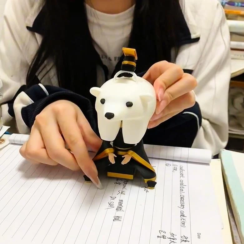 新款秦始皇骑北极熊3d打印小玩具趣味抽象桌面摆件2025新款秦始皇