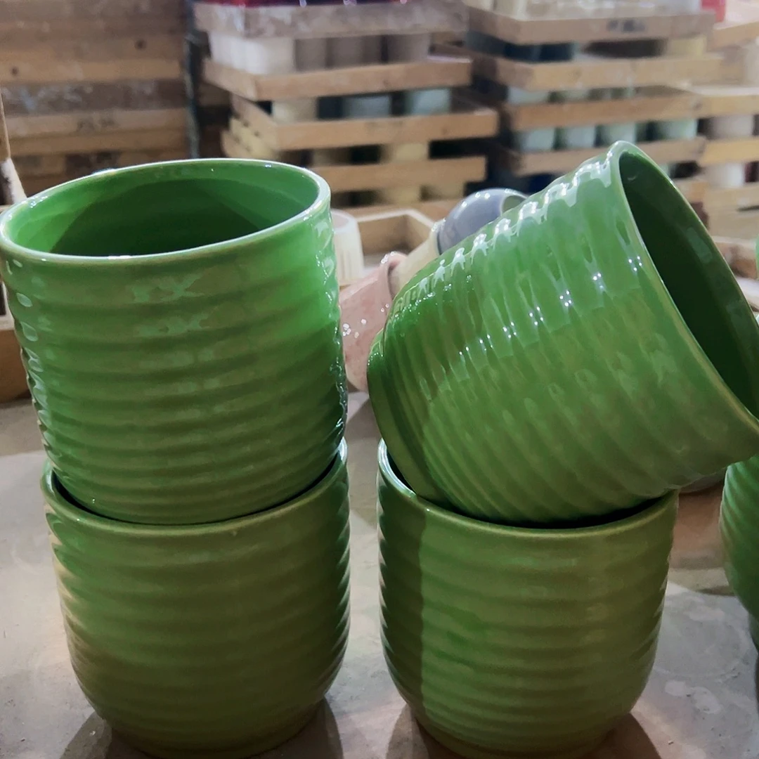 有孔外贸尾单陶瓷花盆凑单10米包邮