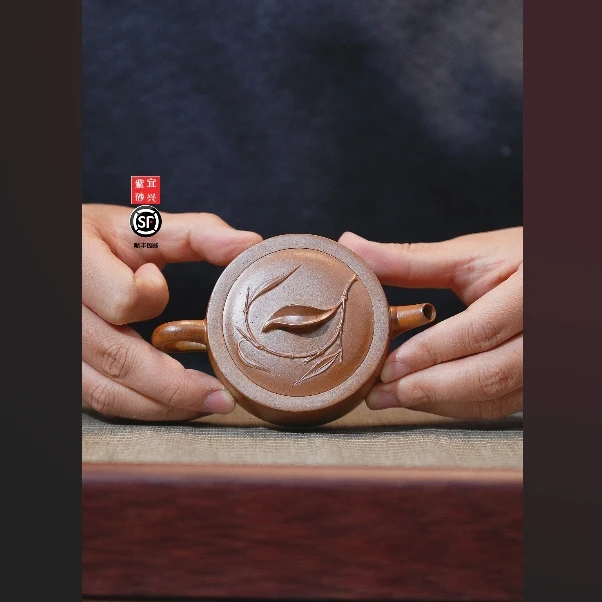 【闪购商品】火云烧咏竹段泥家用紫砂壶D385