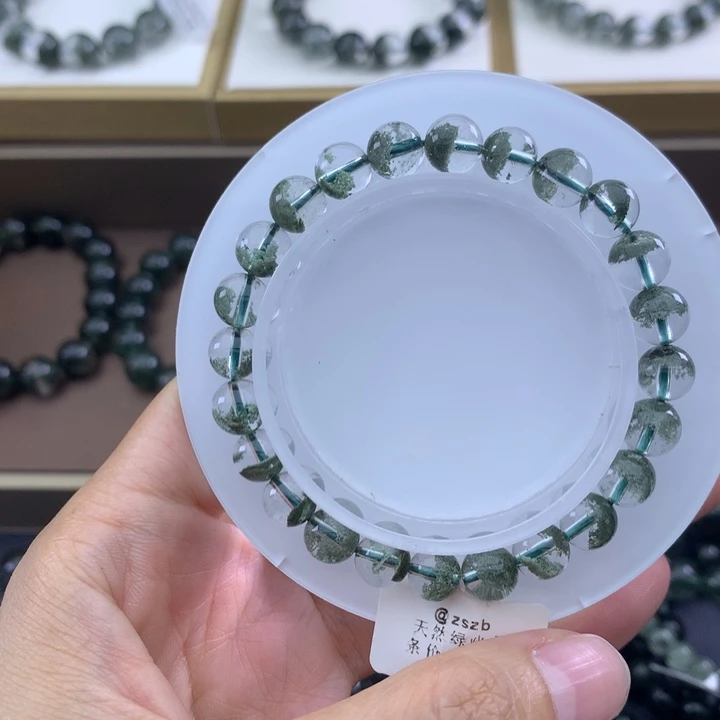 未镶嵌手链水晶绿幽灵