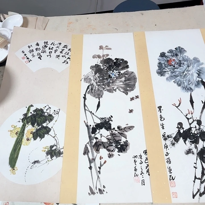 杨***）国画蒋春民国画组作品