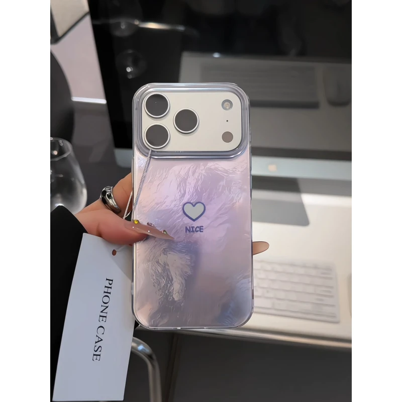 晕染爱心适用苹果17pro手机壳16PM漩涡IMD华为p80小米oppo荣耀300
