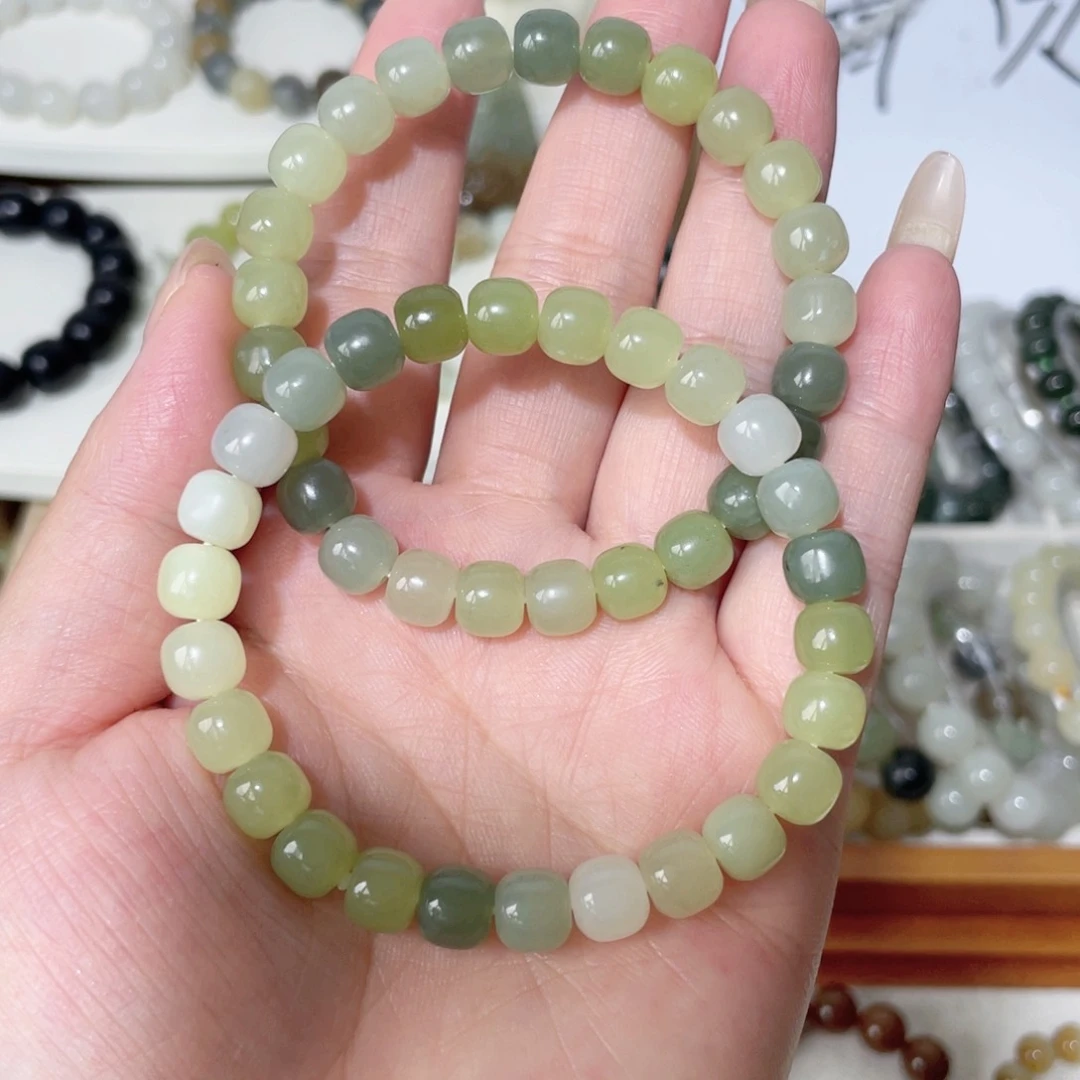 手链未镶嵌和田玉（糖玉）