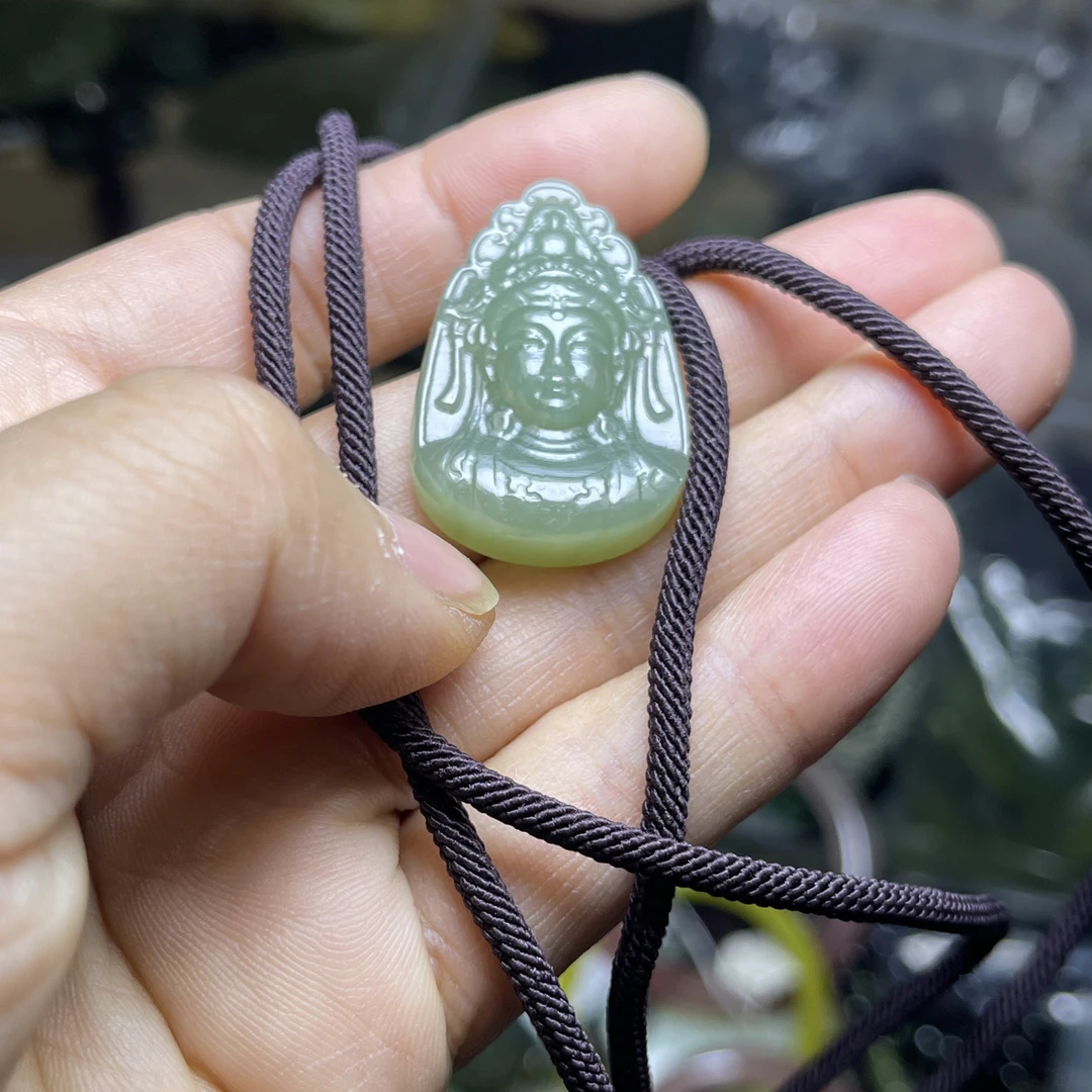 天然和田玉观音平安长寿吉祥事事如意