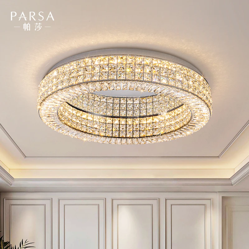 帕莎 客厅吸顶灯 大厅轻奢风高级感璀璨水晶设计师主卧灯2025新款