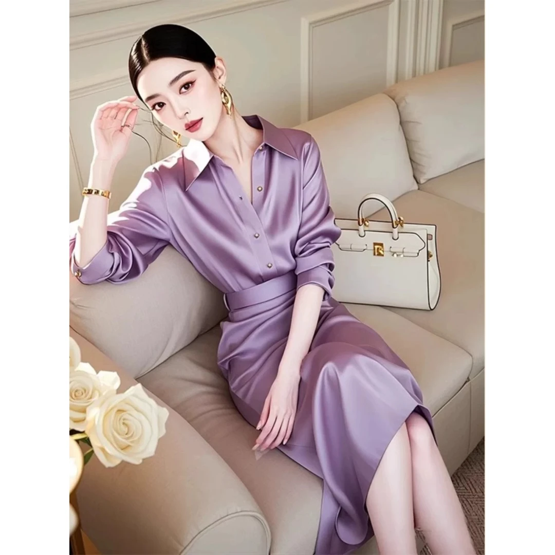 秋季新款时尚高端轻奢精致女人味小众典雅大方衬衣半身裙两件套女