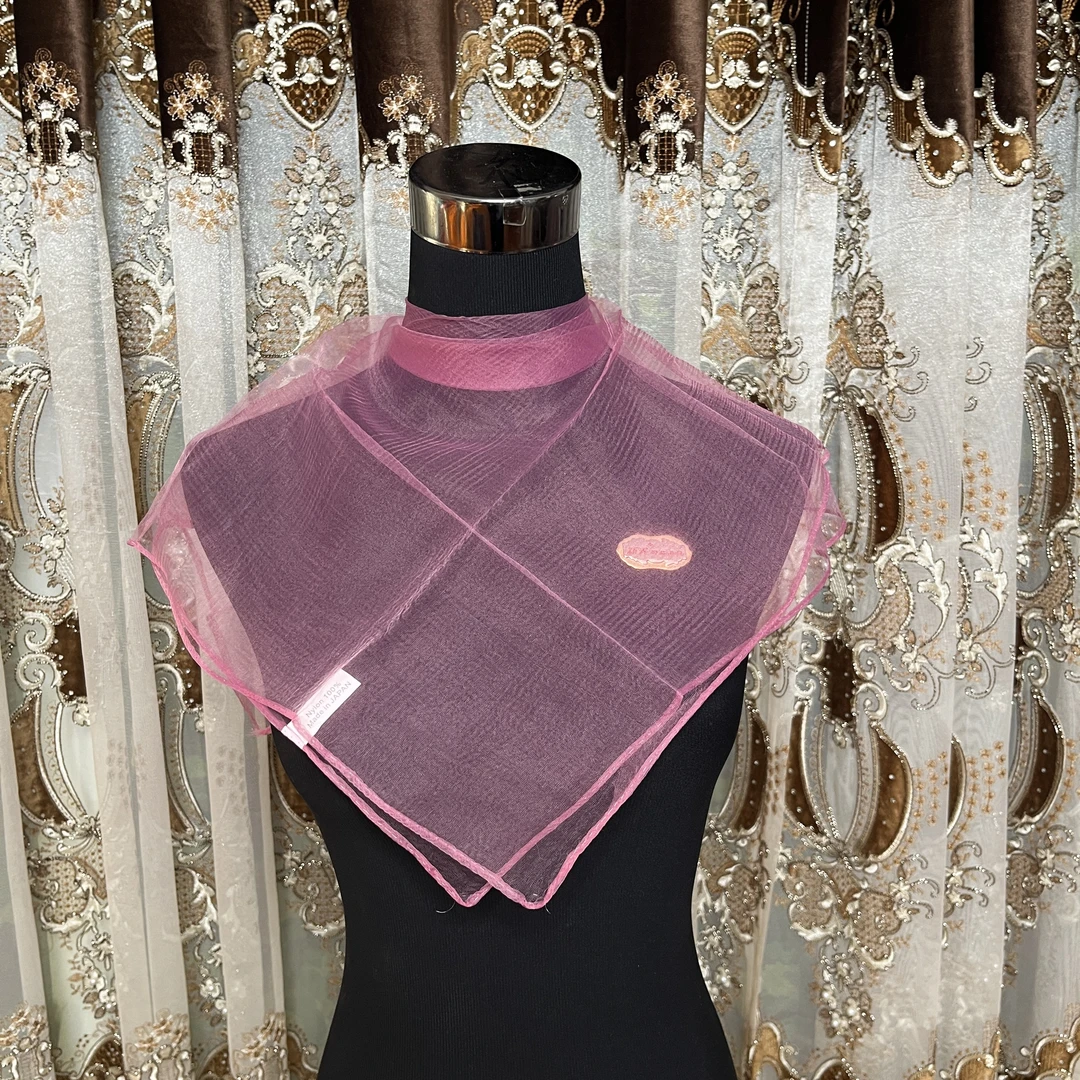 中老年人时尚纯色60×60丝巾