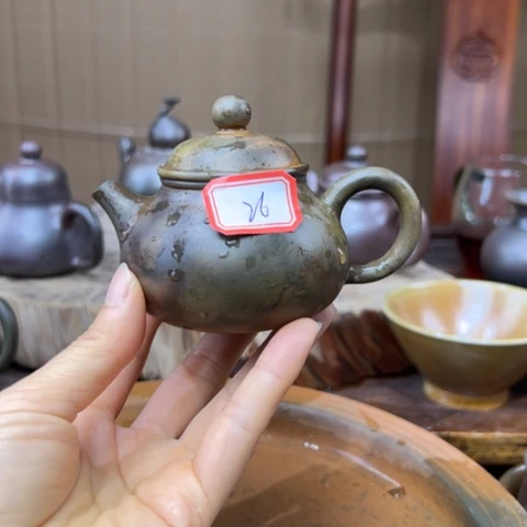 灵***溪戬谷龙窑坭兴陶柴烧壶26