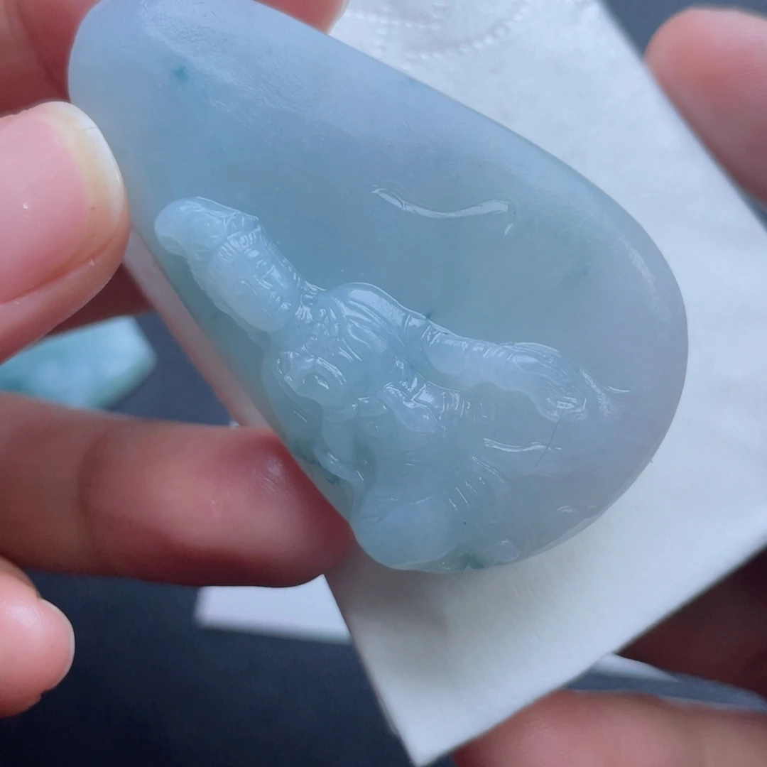 定制翡翠未镶嵌翡翠吊坠