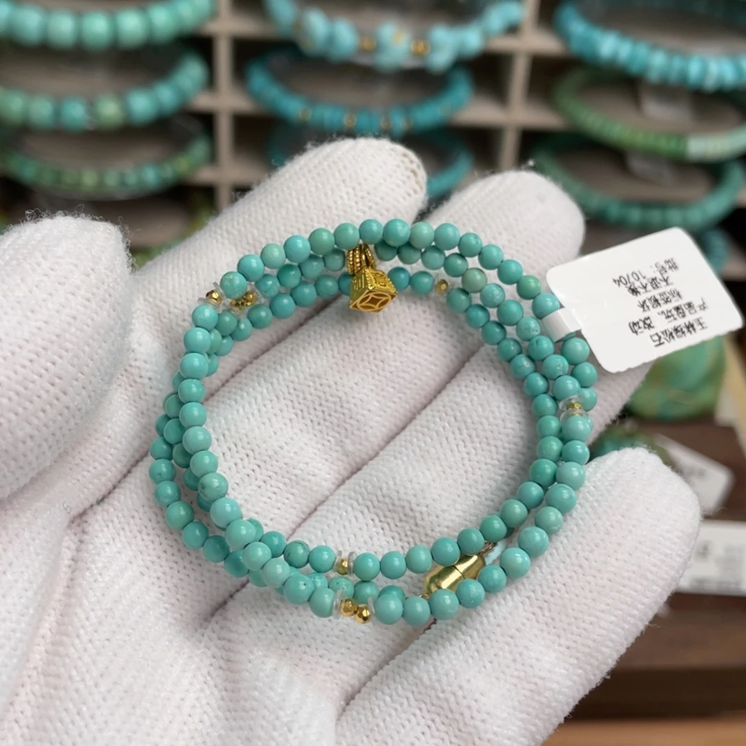 绿松石未镶嵌素璃锁骨链5