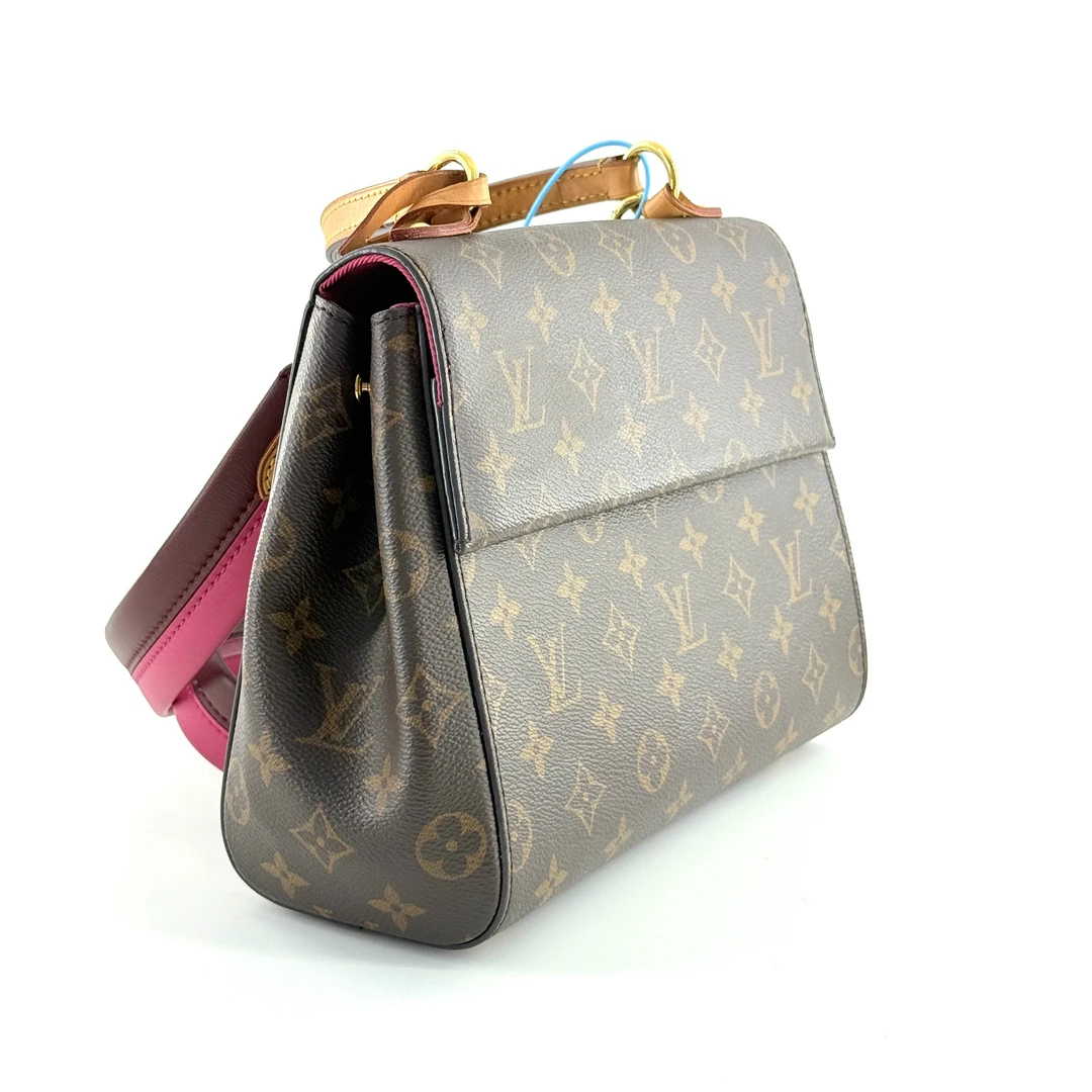 99新 LouisVuitton/路易威登 克鲁尼手提斜挎包小号 玫红拼色肩带