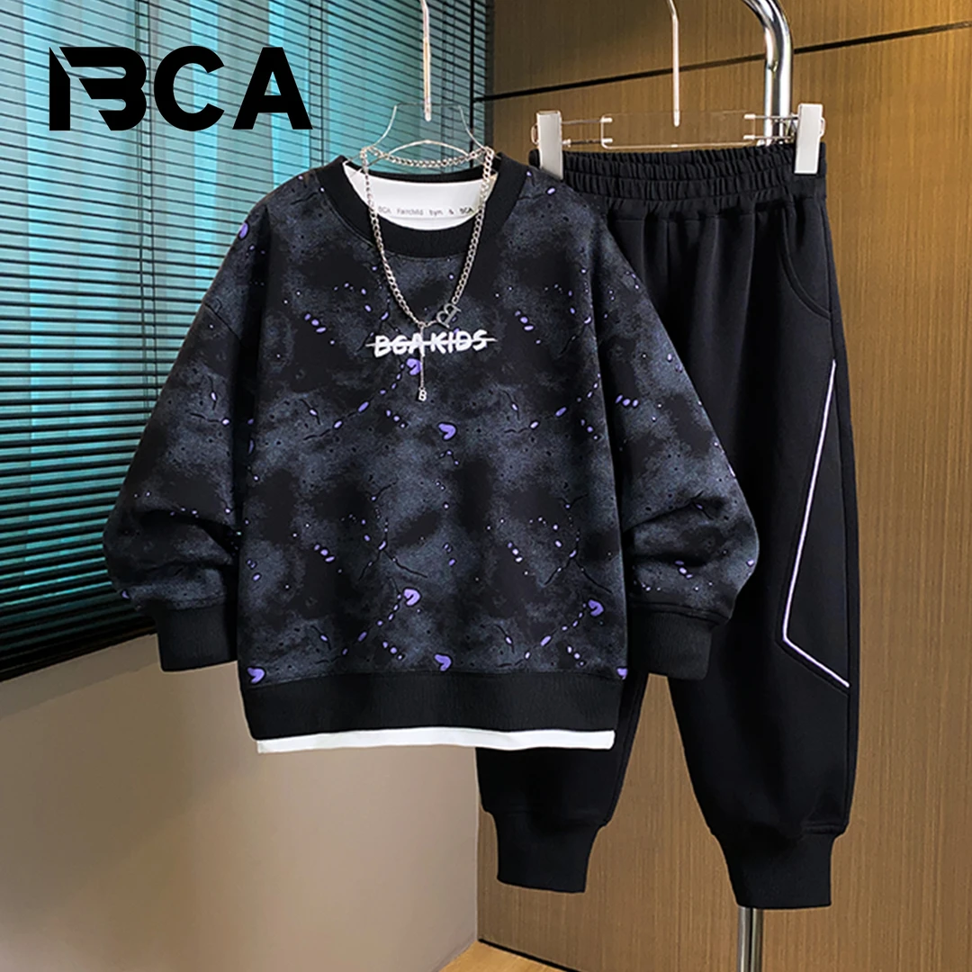 BCA中大童青少年男童潮酷穿搭春秋套装DF-套装3755
