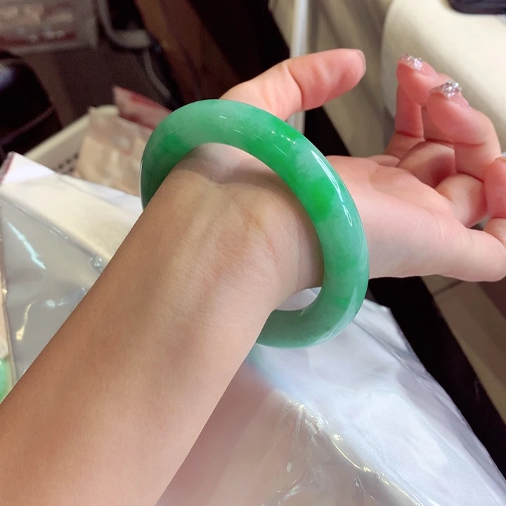 未镶嵌手镯翡翠54号圆条77