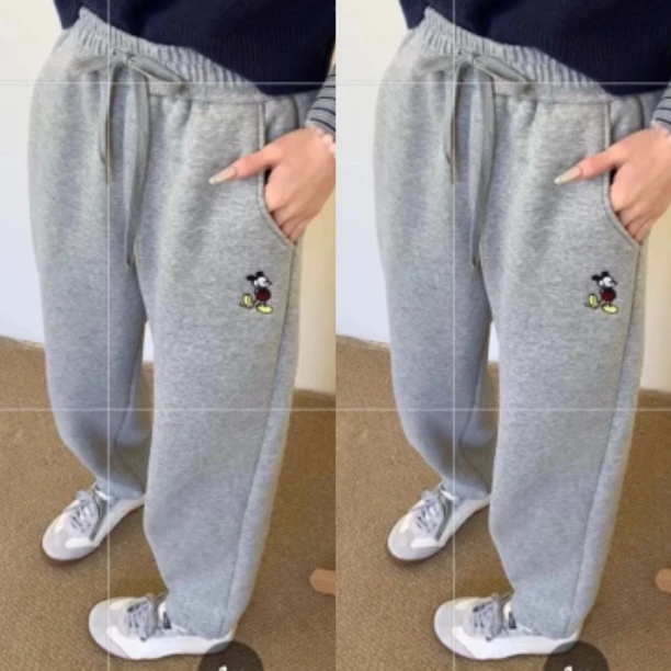 六六加加米奇米奇绒韩版休闲新款卫裤