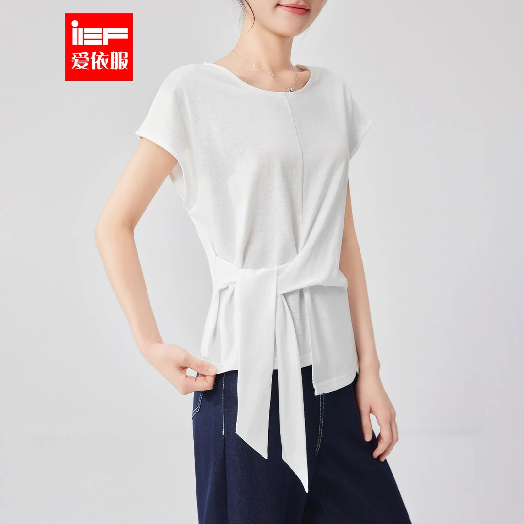 IEF/爱依服2025夏季新款韩系风成熟文艺通勤气质设计感百搭上衣