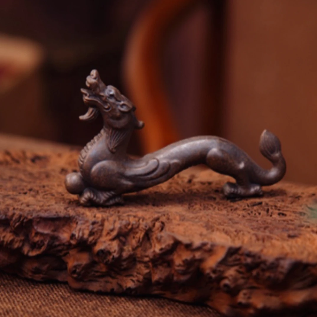 宜兴原矿紫砂 全手工制作 天青泥游龙紫砂茶宠