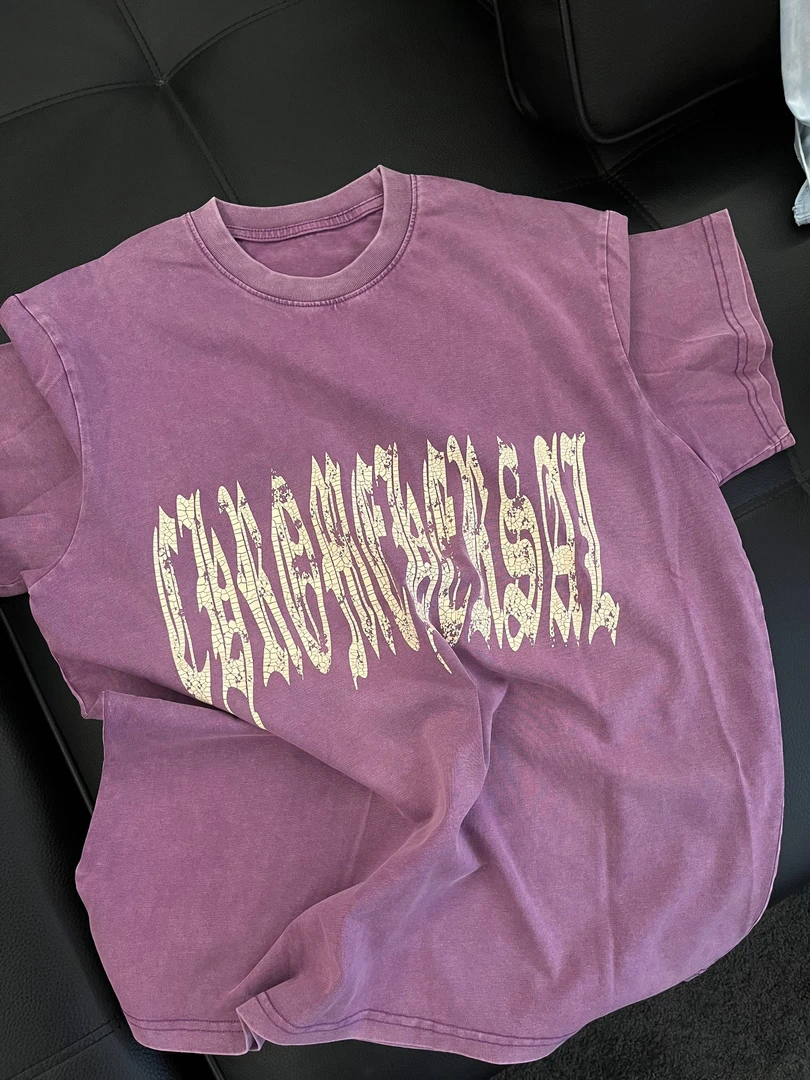 Rebornmoi【vivi老板娘】重工印花短袖皮标(男女同款)DX379