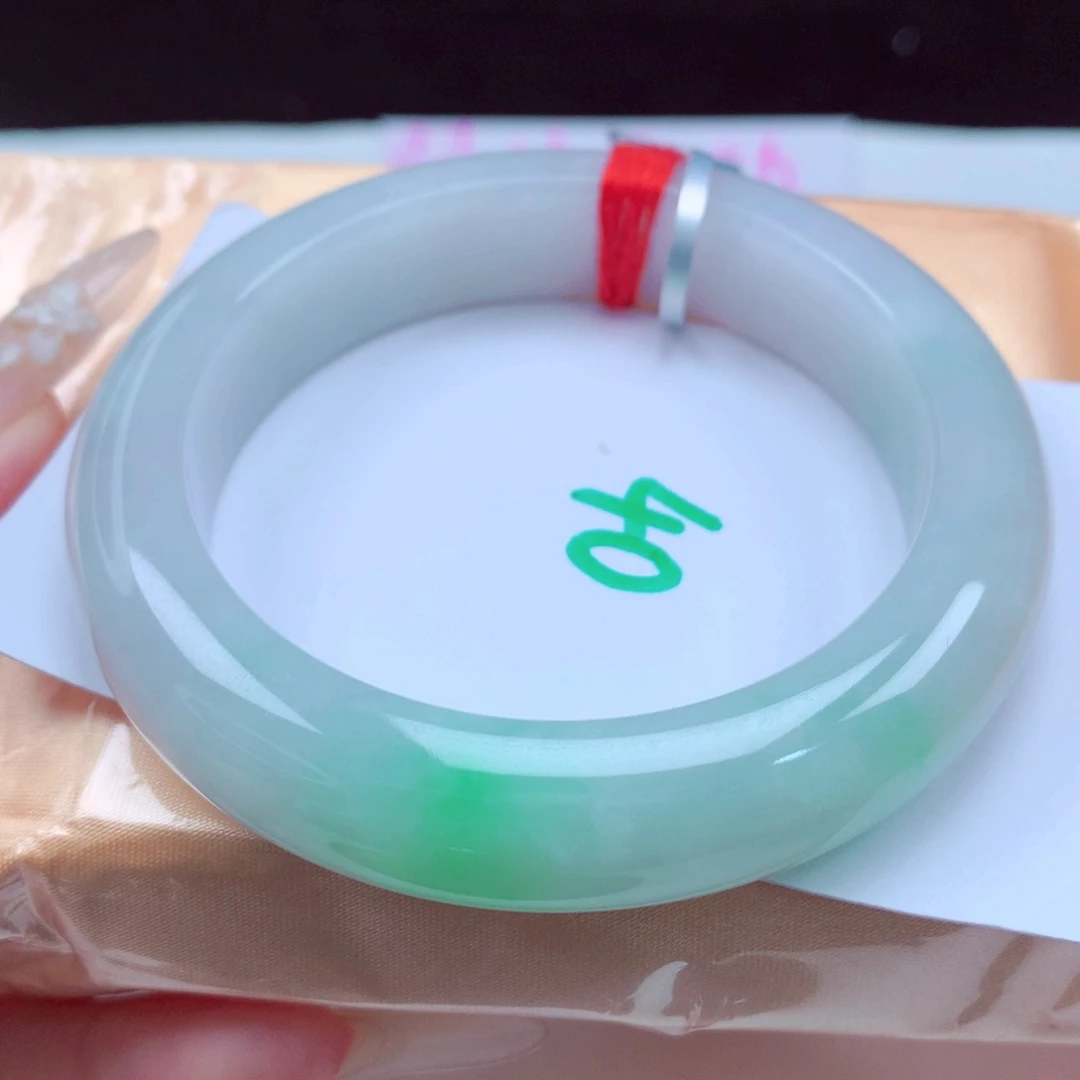 未镶嵌手镯翡翠天然缅甸翡翠A货手镯 40号