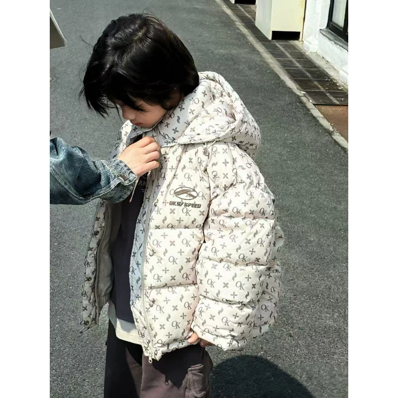 S245190210新款时尚杏色羽绒服