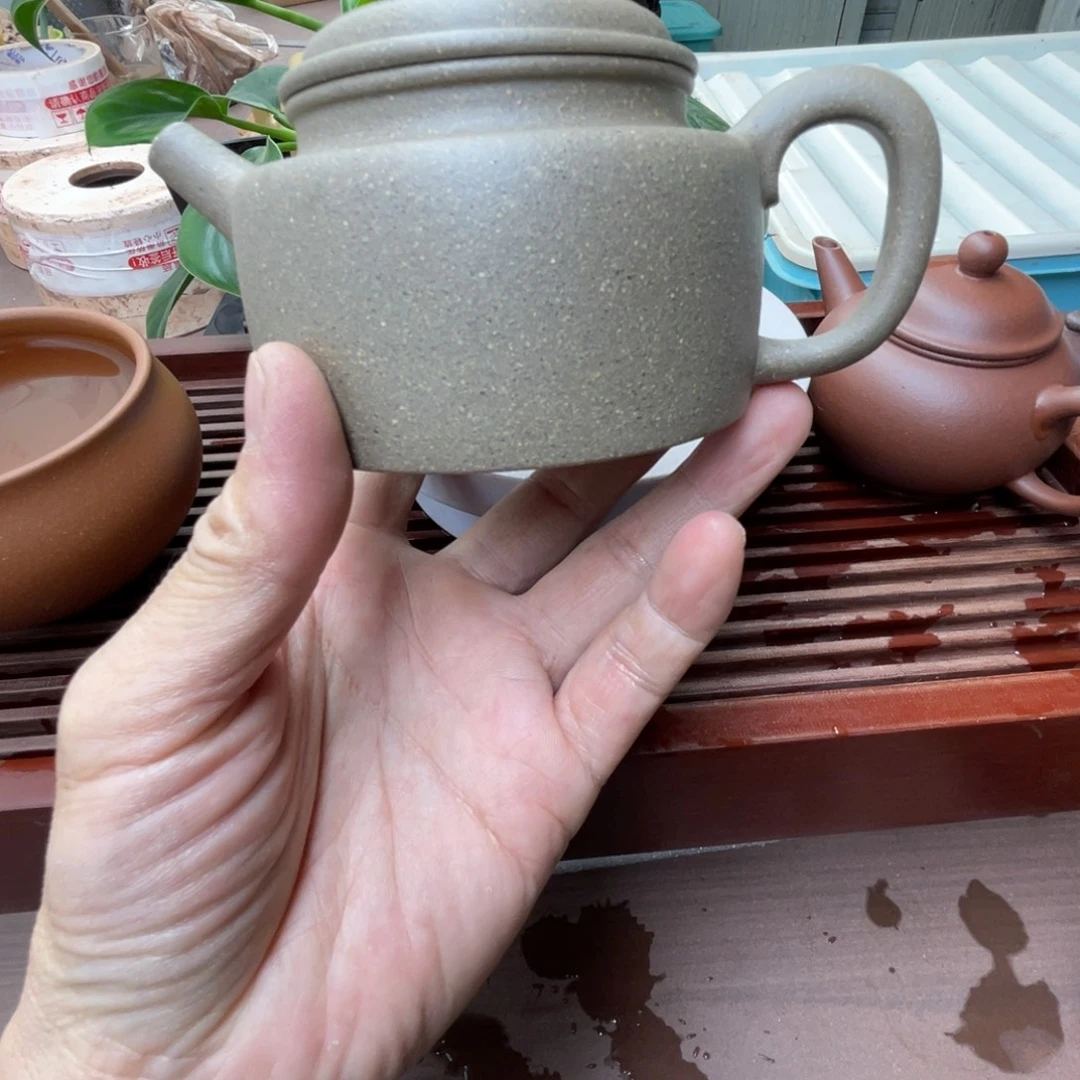 紫砂茶壶微瑕青段德钟炮嘴