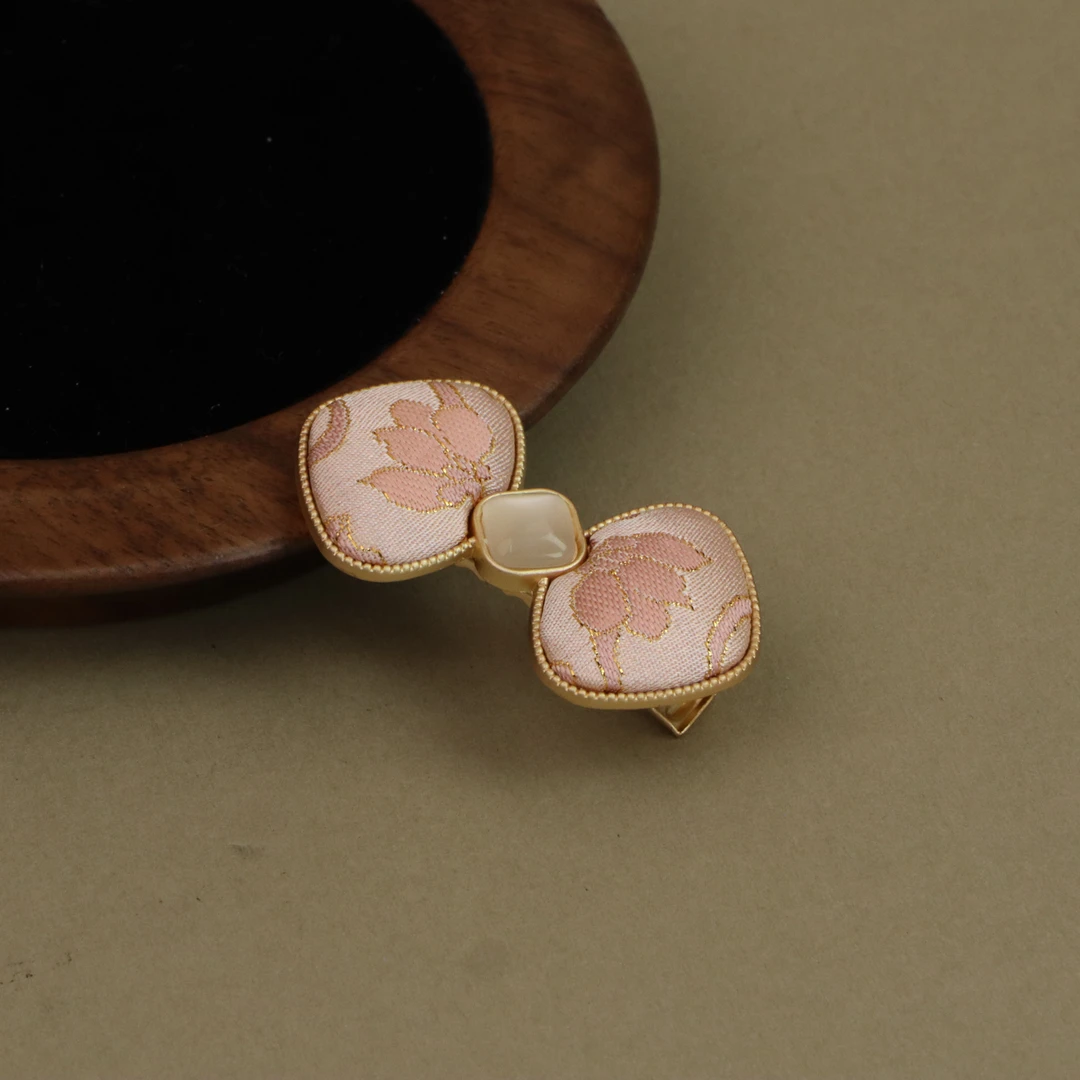 【富贵三多】非遗宋锦发夹-古风可爱日常手工制作