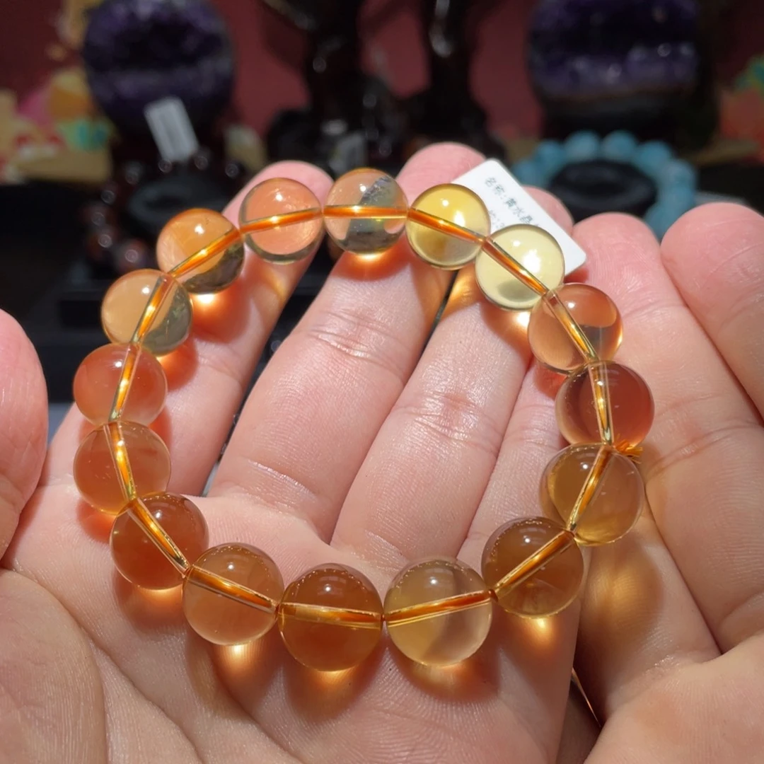 水晶手串未镶嵌?***?黄水晶