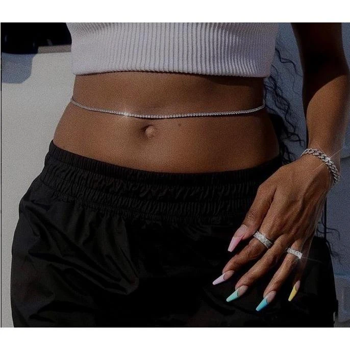 BP 4MM锆石网球链女士腰链