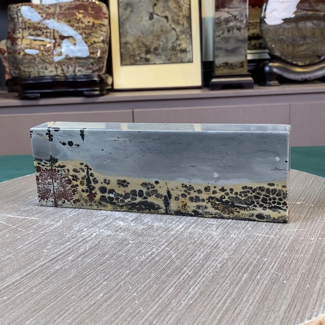 石材广西国画石草花石