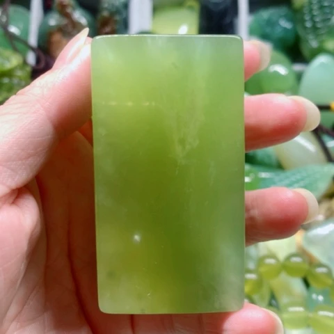 蛇纹石玉未镶嵌手把件