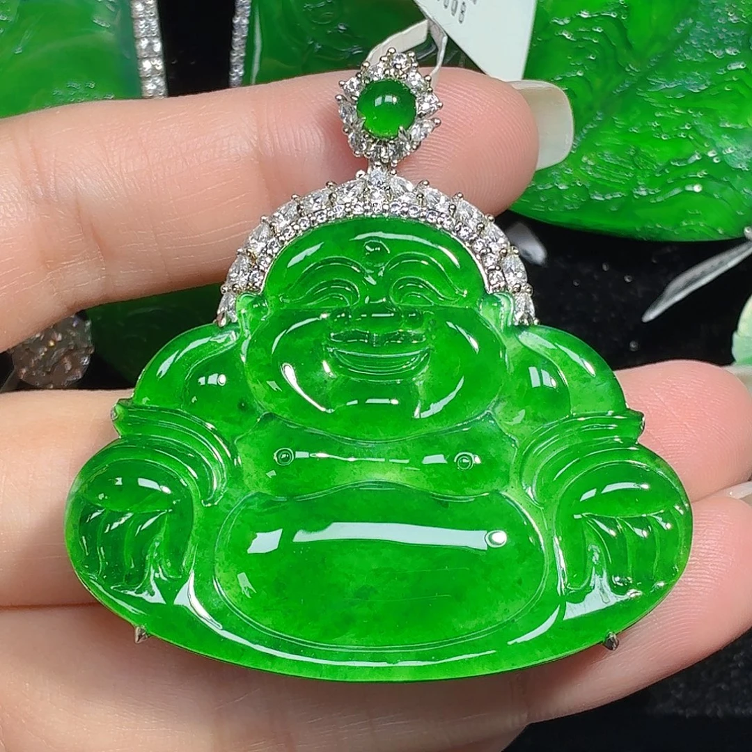 翡翠未镶嵌颈饰天然A货翡翠