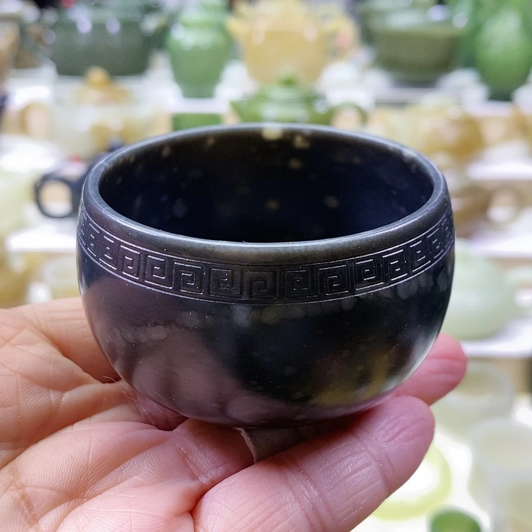 和田玉茶杯未镶嵌