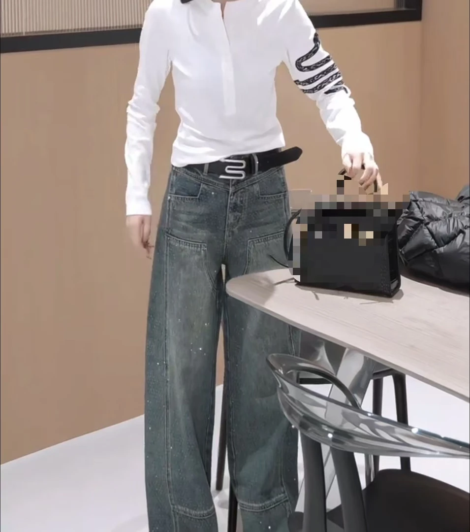 111S2745休闲洋气百搭减龄优雅设计感衫新款舒衫适女士宽松小个