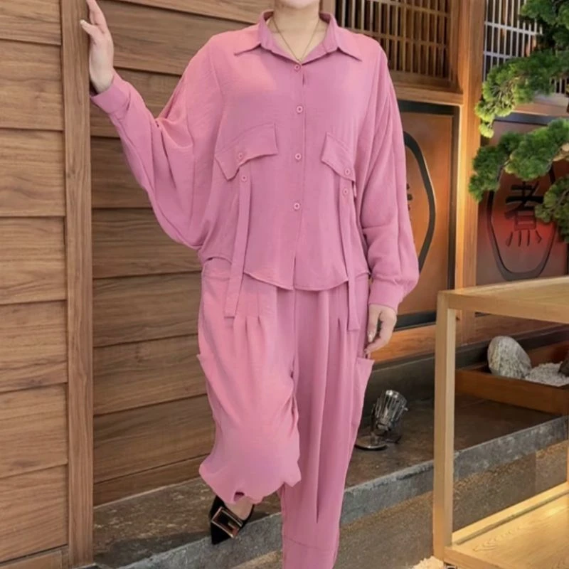 02时尚简约纯色飘带翻领开衫遮肉显瘦休闲百搭