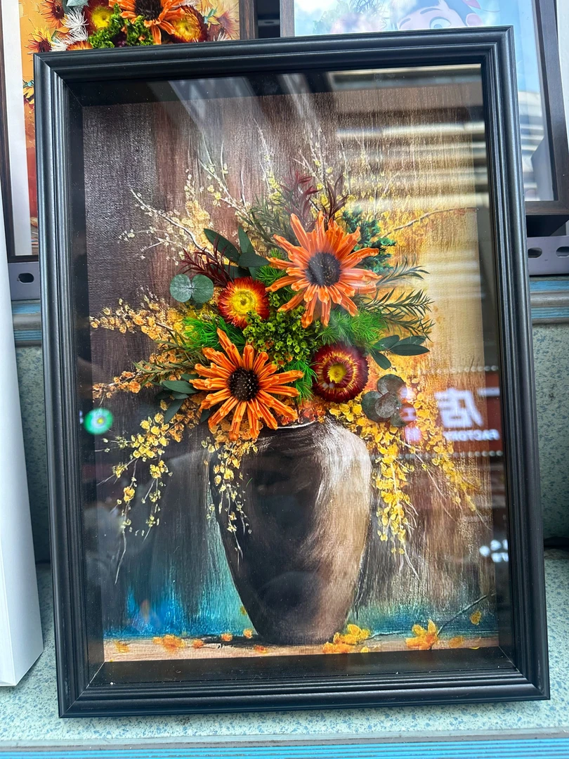 鲜花 永生花 风格相框摆台高级感十足