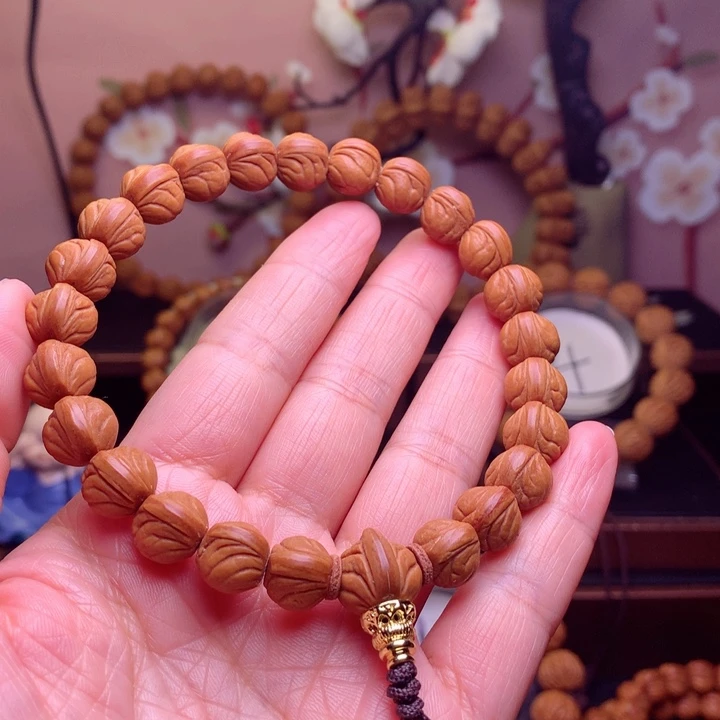 桃核手串顺*龙纹桃核