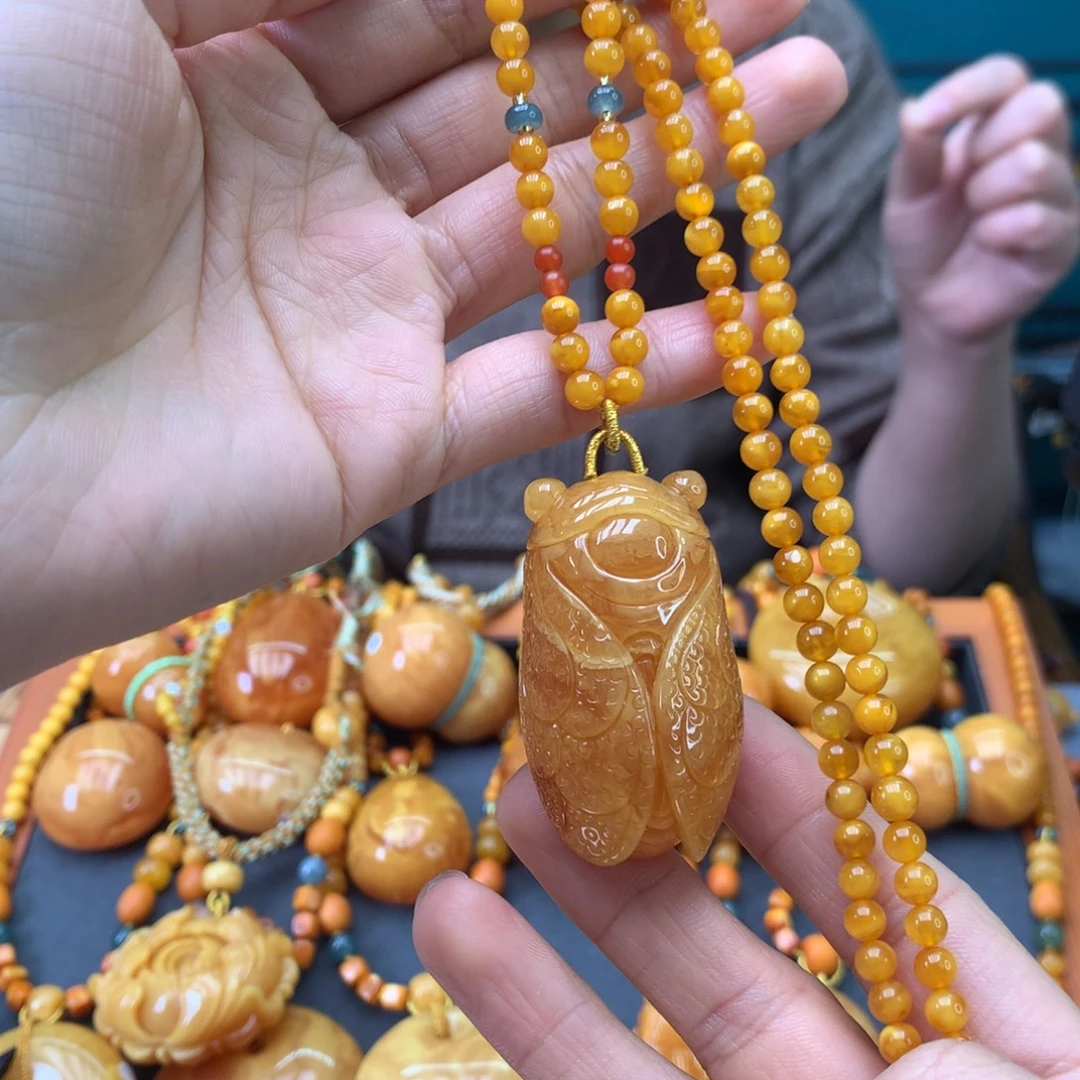 蜜蜡未镶嵌颈饰天然