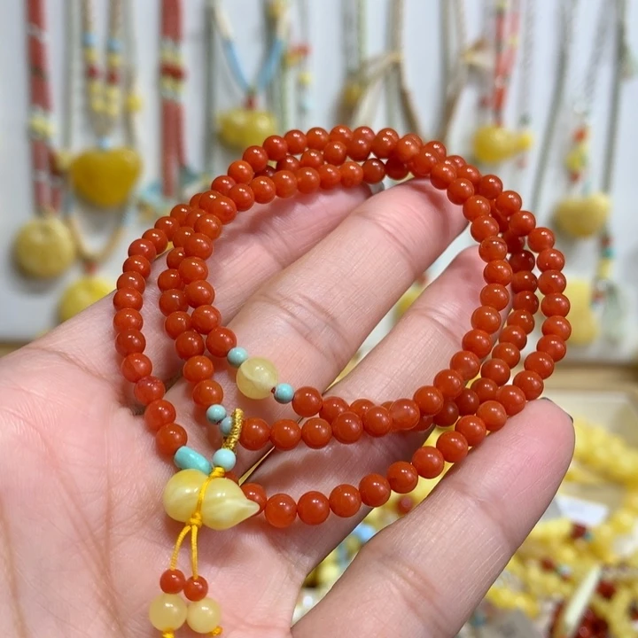 南红玛瑙未镶嵌手链4mm