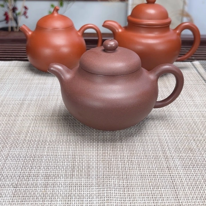 培***生紫砂茶壶微瑕柿圆