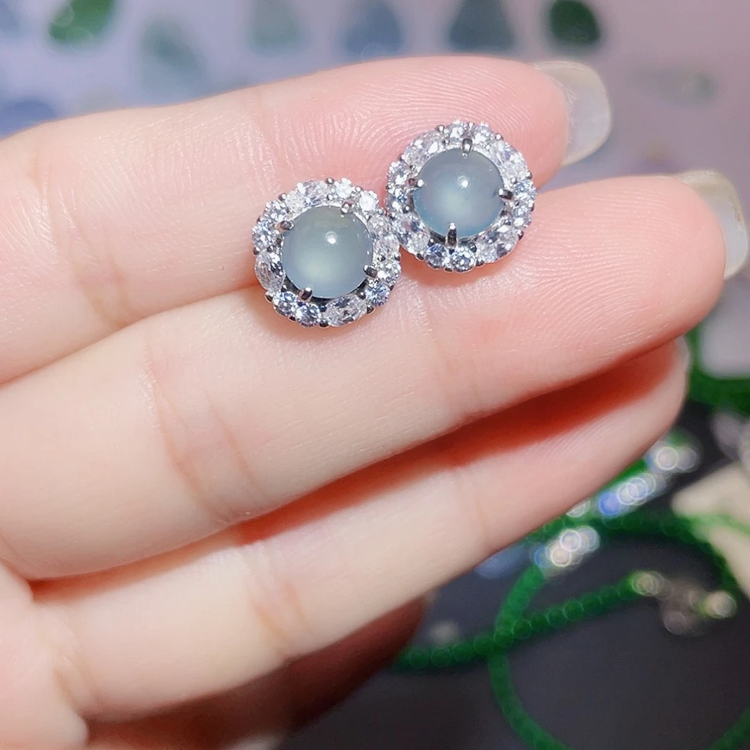 翡翠挂件银S925镶嵌