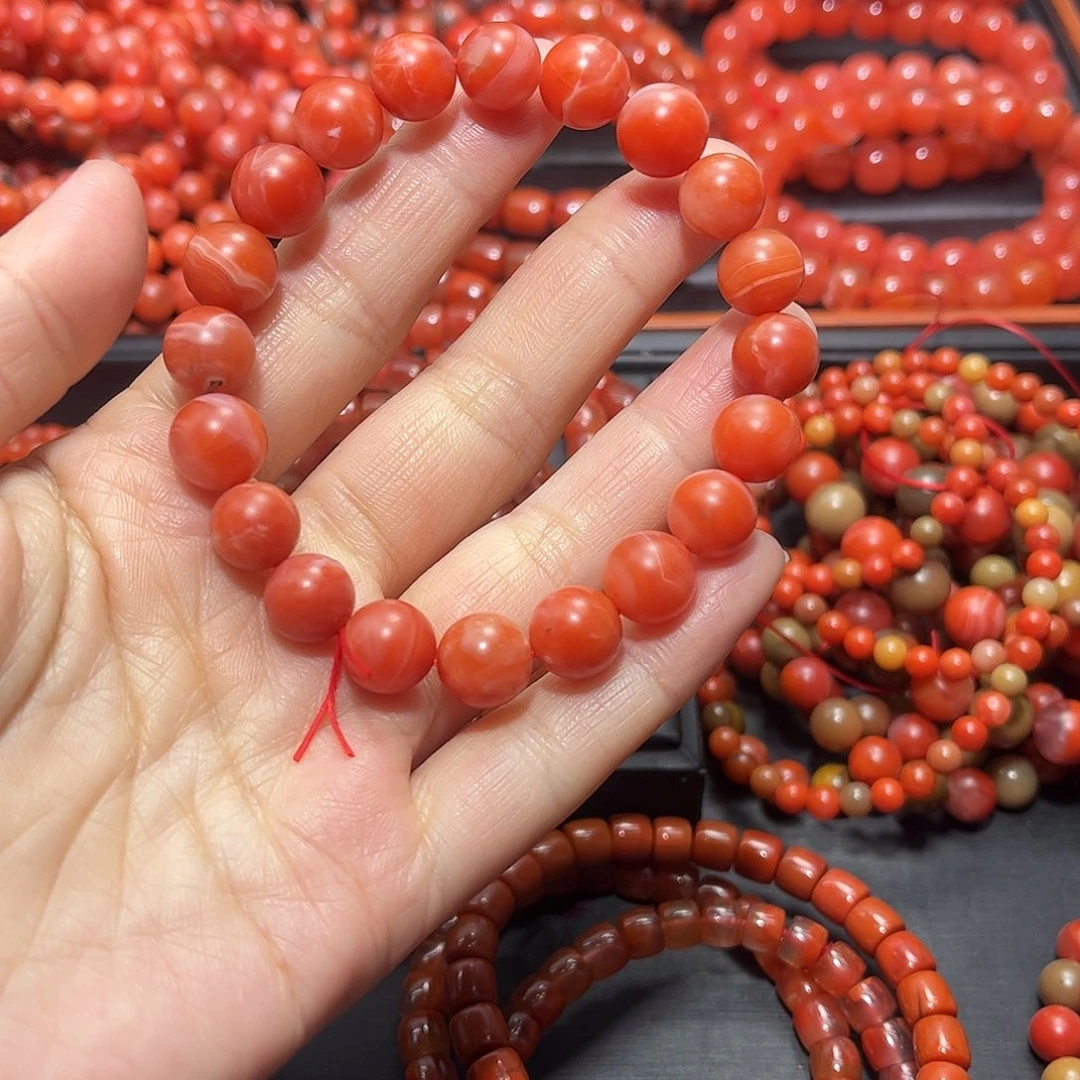 南红玛瑙手链未镶嵌