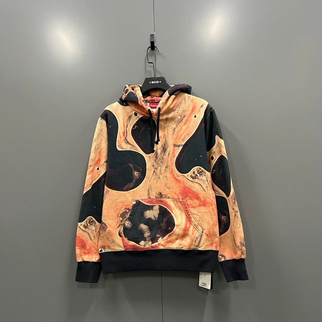 95新 Supreme （jp）217扎染星空刺绣logo帽衫 M码