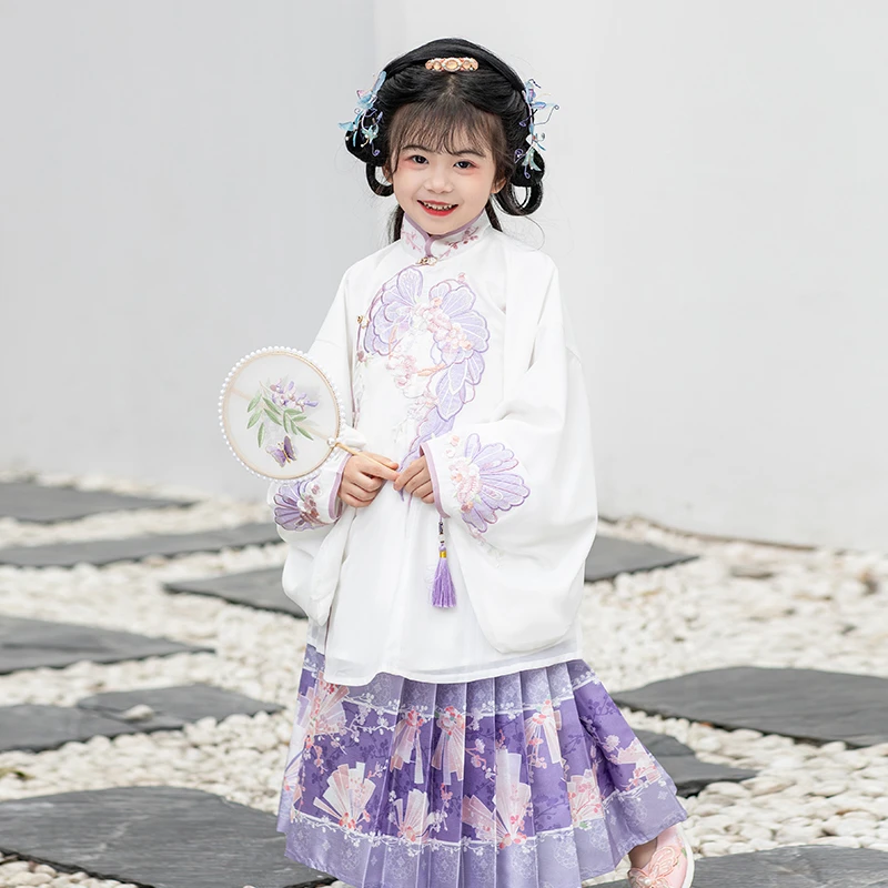 8月儿童汉服女童汉服秋季套装【小似锦年/浮雪折枝/小香君/晚香君】