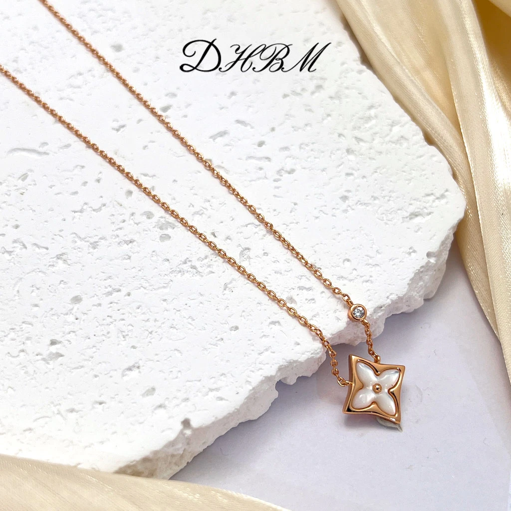 合金项链 【DHBM高定】CNC精工 四叶尖花轻奢项链