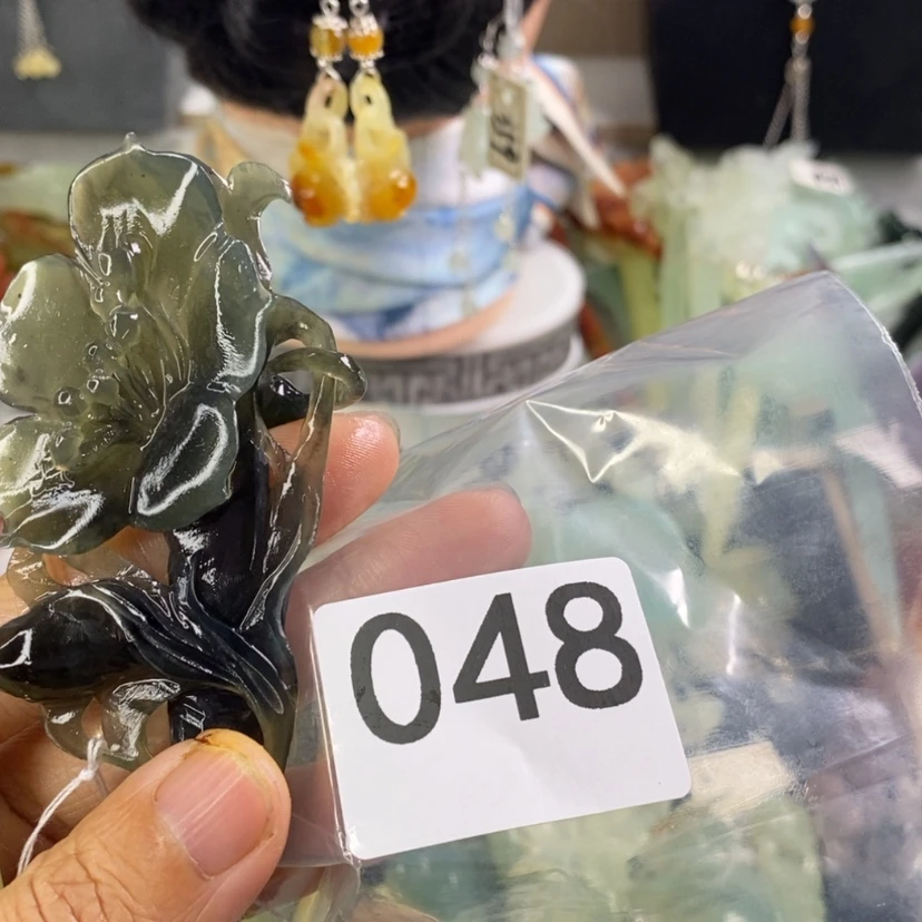 【闪购商品】岫玉发饰未镶嵌用****9