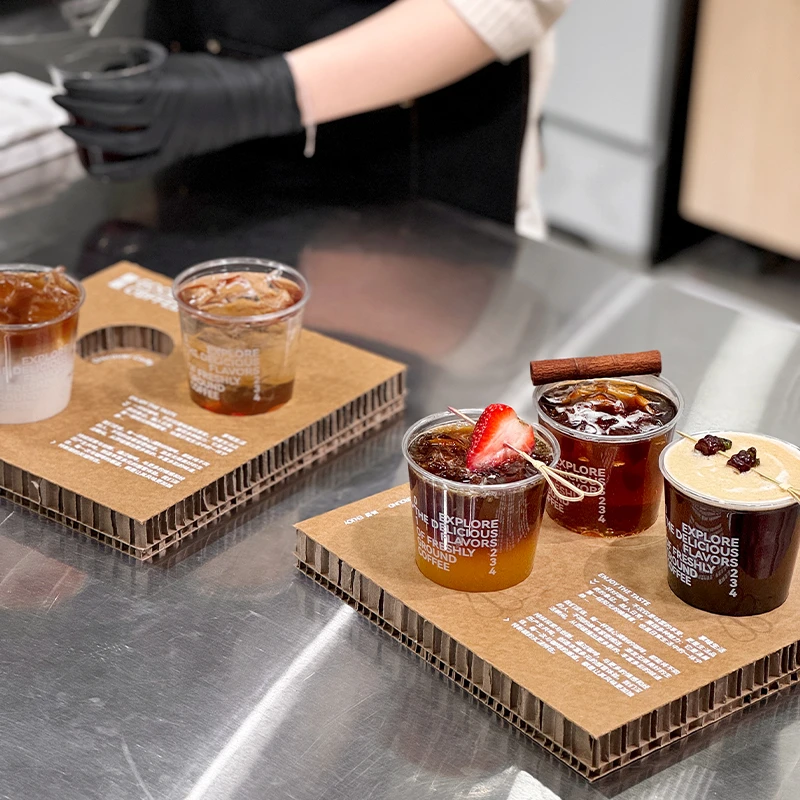 蜂窝纸板咖啡托定制奶茶托瓦楞纸板咖啡托蜂窝纸板蜂窝纸板包装