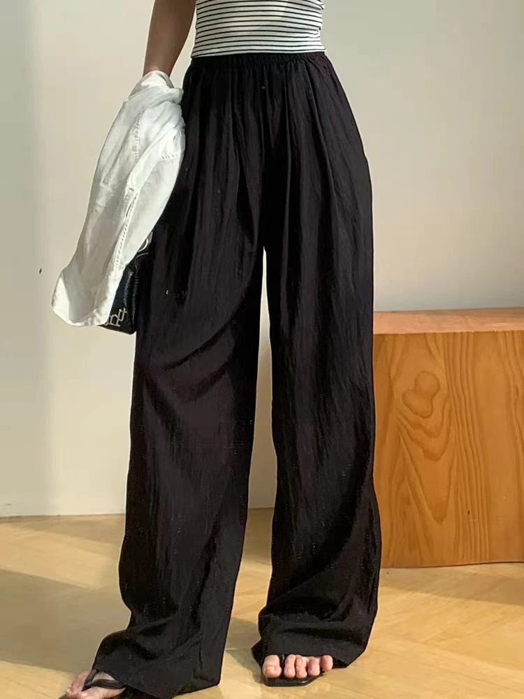 4163黑色宽松山本裤F【B2】